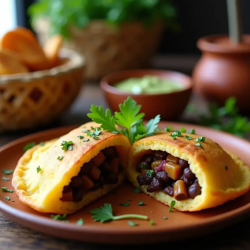 Arepas de Yuca y Queso de Castañas con Relleno de Pabellón: Receta Venezolana Sin Harina