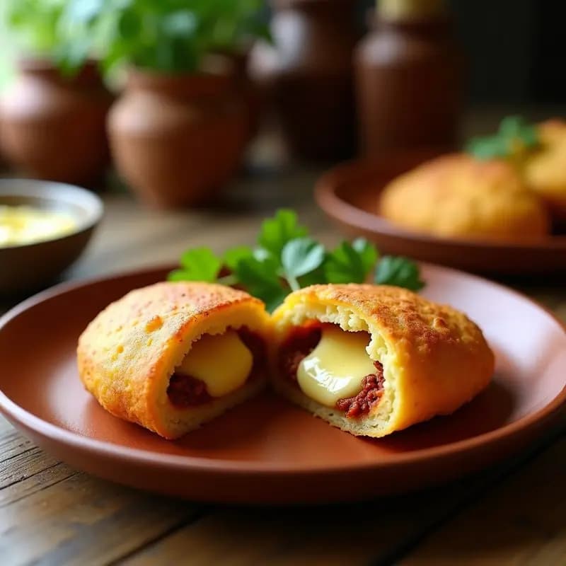 Arepas de Yuca Rellenas de Queso y Chorizo: Desayuno Colombiano Energético