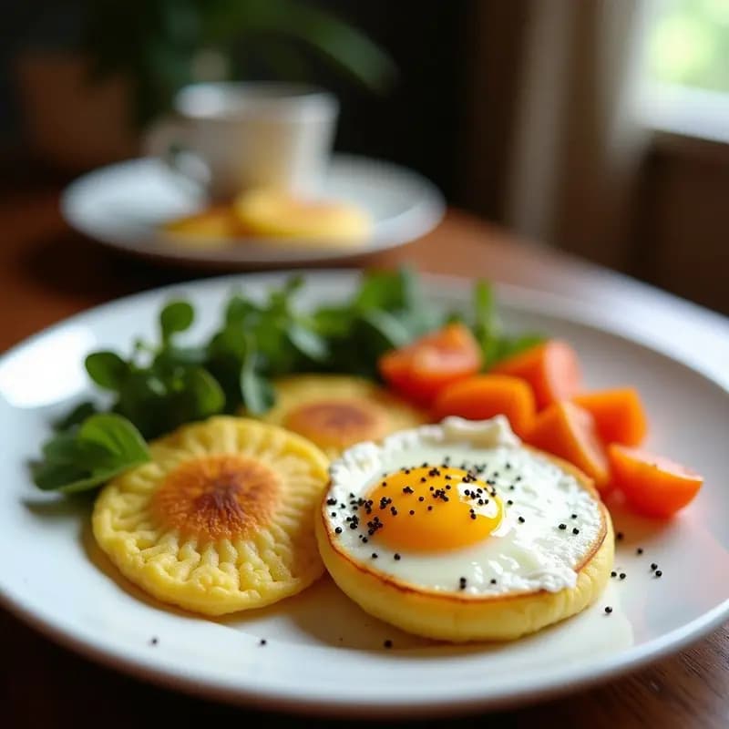 Arepas de Yuca y Queso Feta: Desayuno Colombiano con Toque Griego