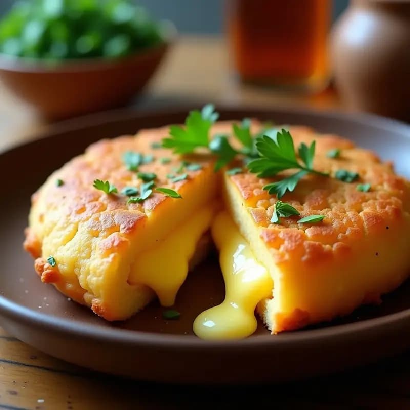 Arepas de Yuca Rellenas de Queso Frito: Receta Colombiana Crujiente y Deliciosa