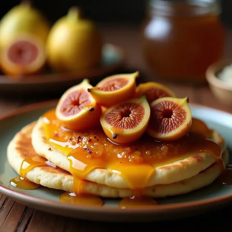Arepas de Yuca y Queso de Guayaba con Higos Caramelizados: Desayuno Venezolano Dulce-Salado