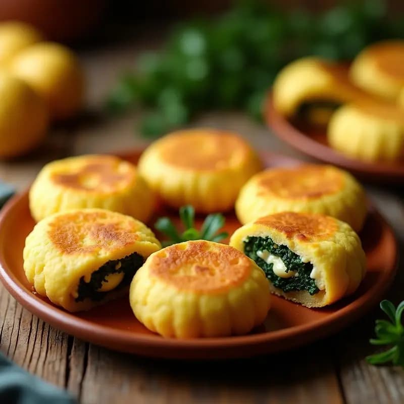 Arepas de Yuca Rellenas de Queso de Soja y Espinacas: Receta Venezolana Sin Harina