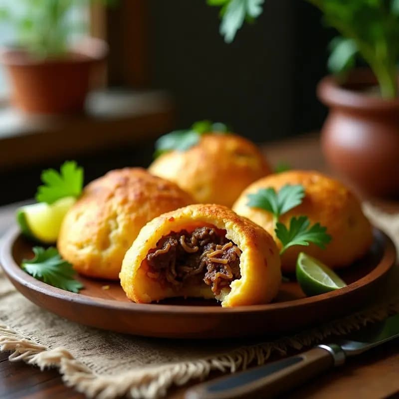 Arepas de Yuca Rellenas de Carita de Res: Receta Colombiana Sin Gluten en Airfryer