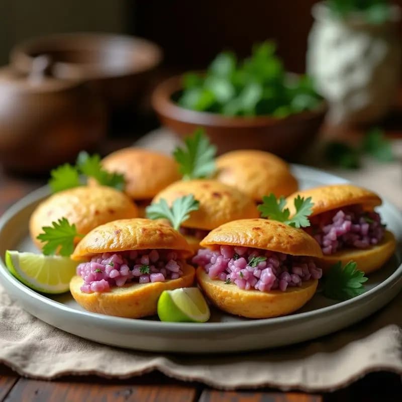 Arepas de Yuca y Ñame Rellenas de Reyena: Receta Colombiana Sin Gluten y Vegana