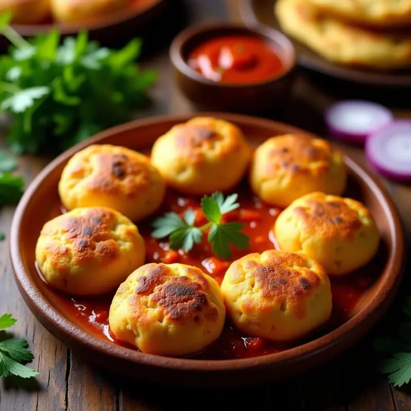 Arepas de Yuca Rellena de Guiso de Seitan: Receta Colombiana Vegana con Ají Picante