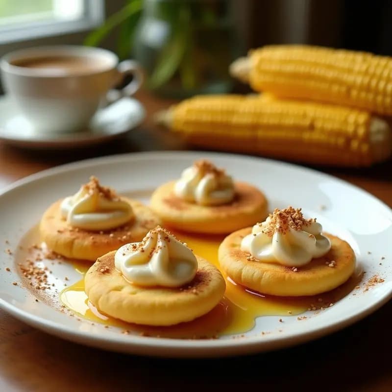 Arepitas Dulces Venezolanas con Queso Blanco y Miel: Desayuno Rápido en 15 Minutos
