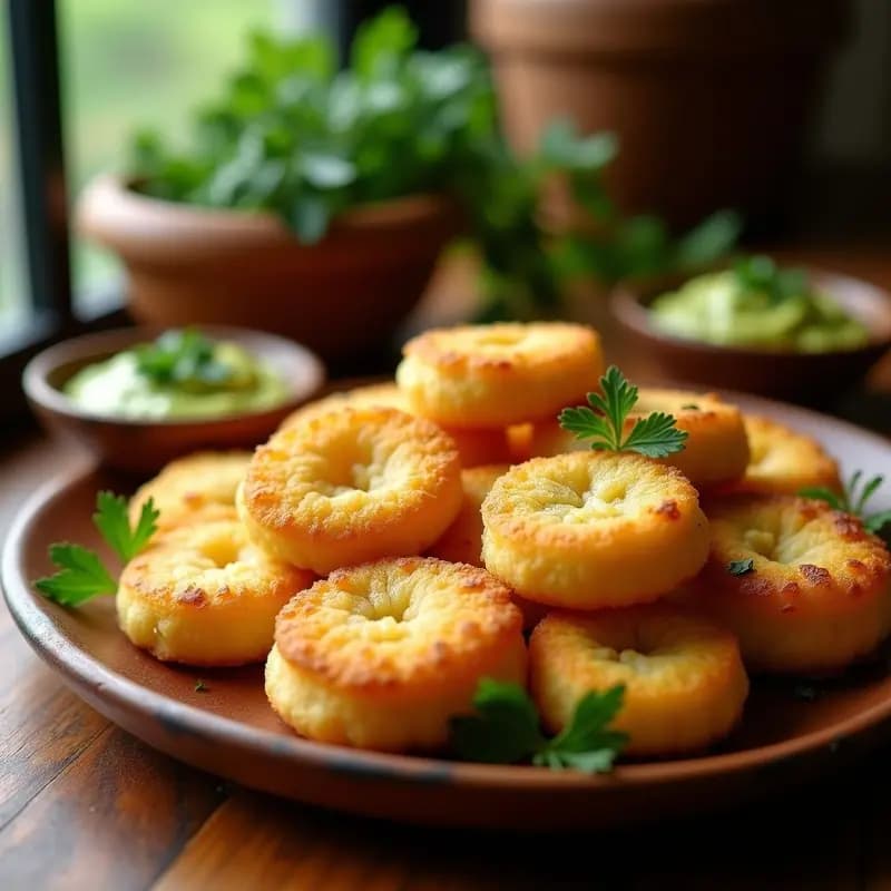 Arepitas de Yuca Rellena de Queso de Castañas: Aperitivo Venezolano Sin Lácteos