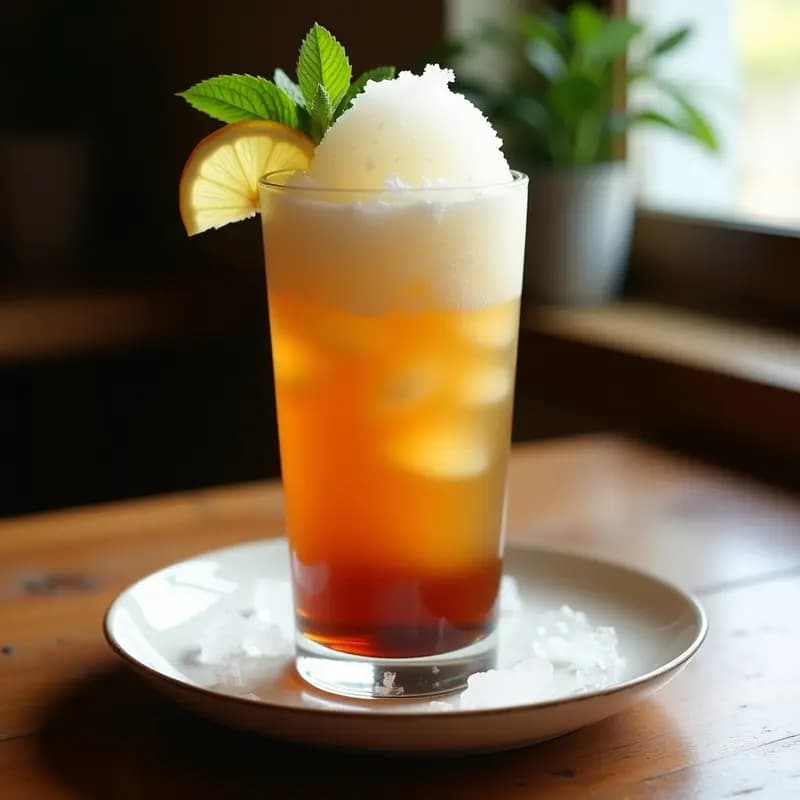 Arnold Palmer Helado: Bebida Americana de Té y Limonada con Granita
