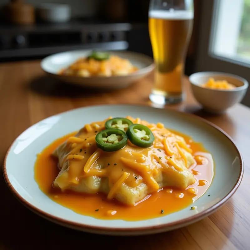 Aros de Cebolla Engordados con Queso Cheddar y Jalapeños: Snack Crujiente para Adictos al Queso