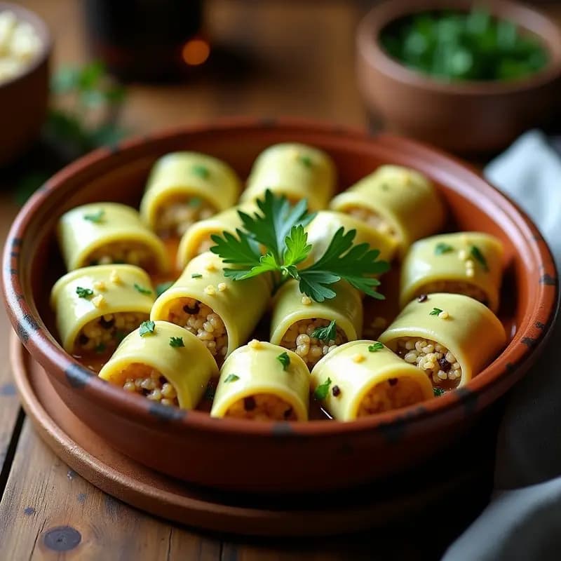 Arrollados de Col Rellena de Quinoa y Pasas: Receta Armena Sin Gluten en Olla Express