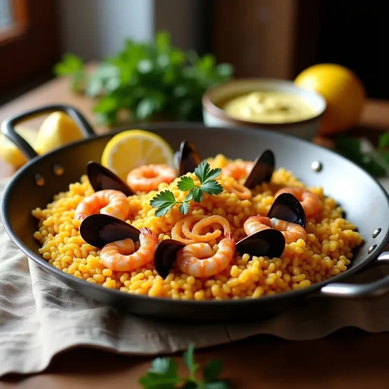 Arroz a banda con alioli y mariscos: Receta de pescado típica de Alicante