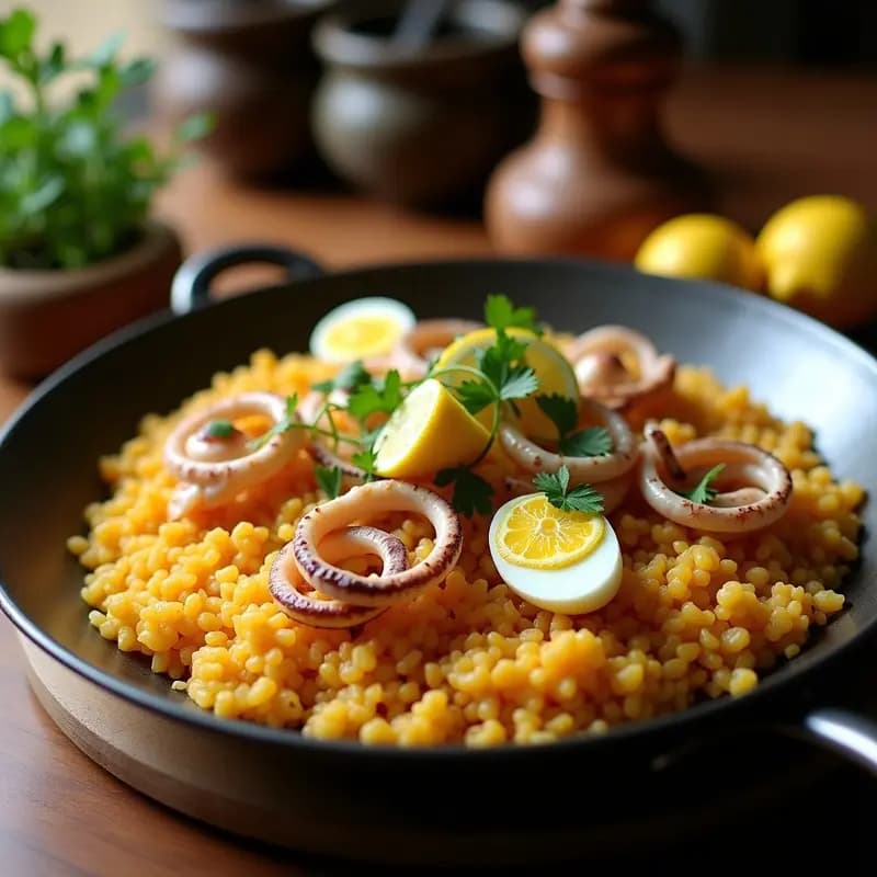 Arroz a Banda con Calamares y Ñoras: Receta de Pescadores de Alicante