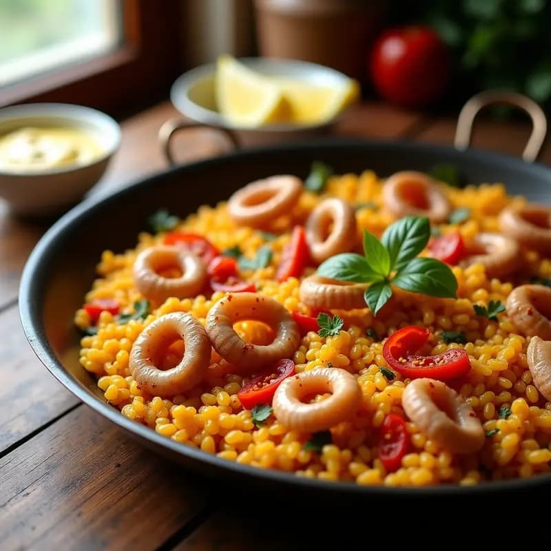 Arroz a Banda con Calamares: Receta Alicantina de la Costa con Sabor a Mar