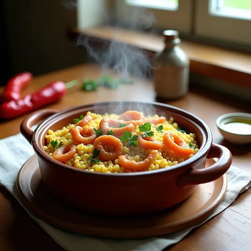 Arroz a Banda con Ñora y Calamar: Receta de Pescadores Alicantinos en Olla