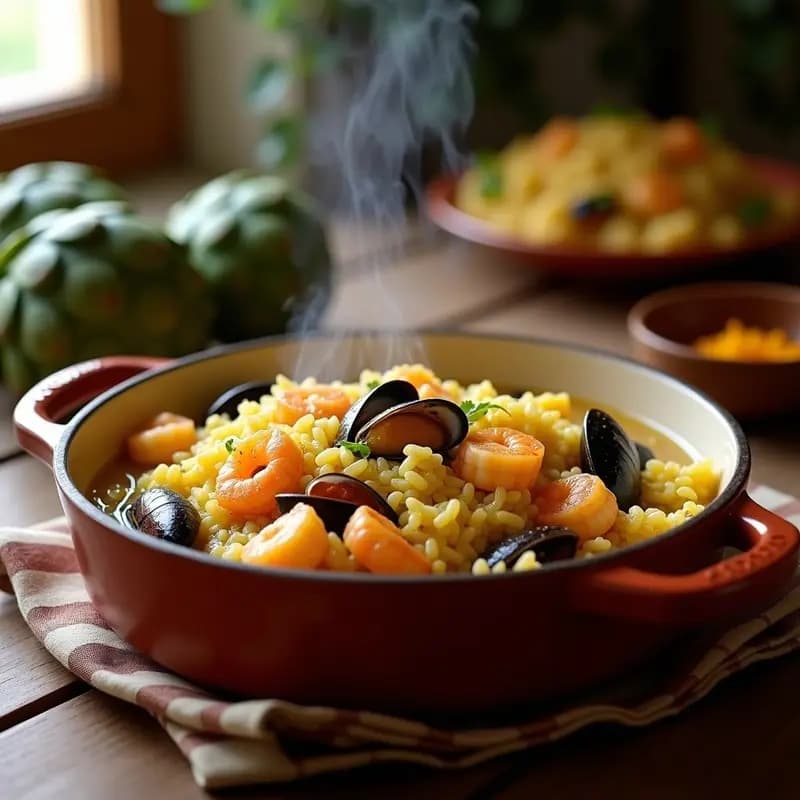 Arroz a Banda con Ñoras y Alcachofas: Receta Valenciana de la Abuela sin Lácteos