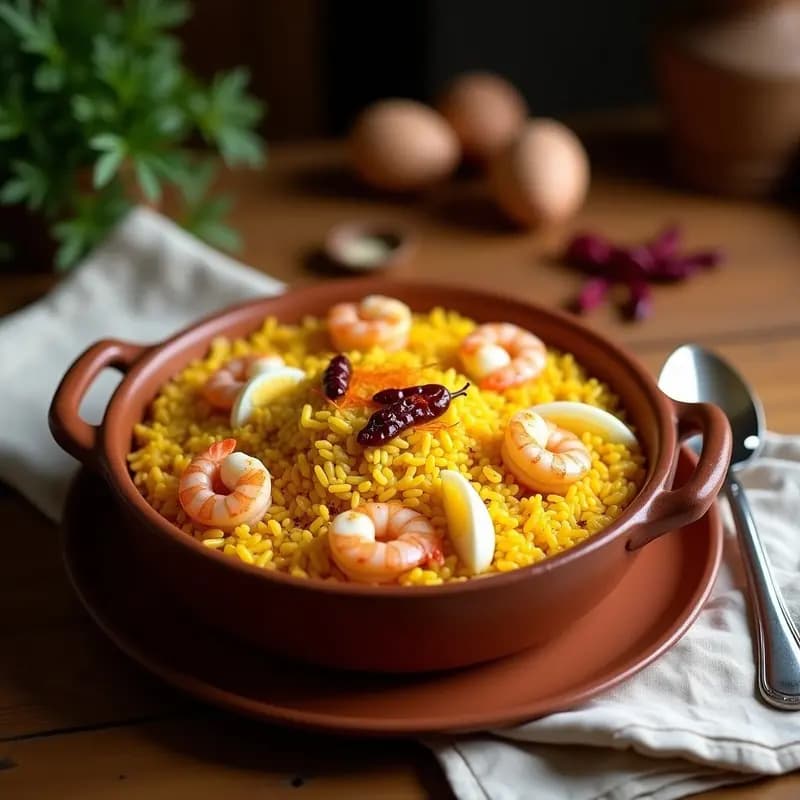 Arroz a Banda con Ñoras y Gambas: Receta Murciana Auténtica en Cazuela
