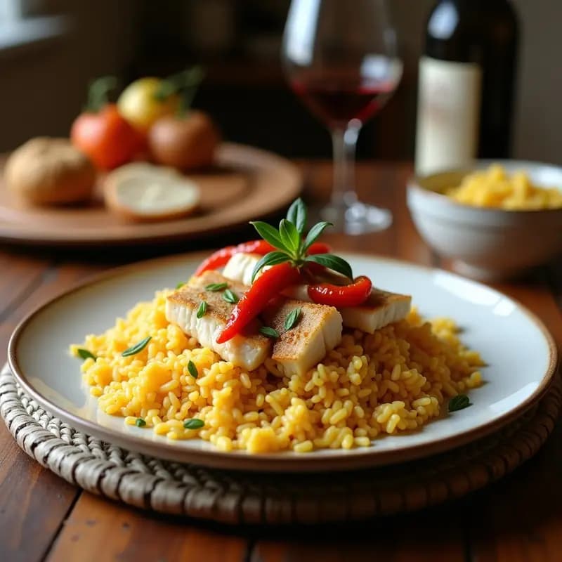 Arroz a banda alicantino auténtico: receta de pescado y ñoras en olla express
