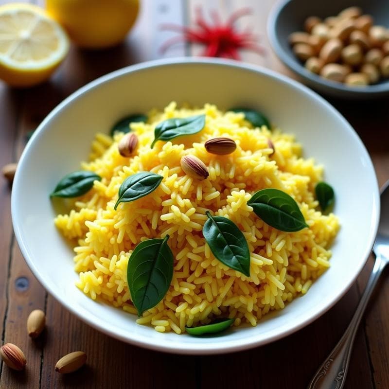 Arroz Basmati con Azafrán y Pistachos: Receta en Thermomix Alta en Fibra en 20 Minutos