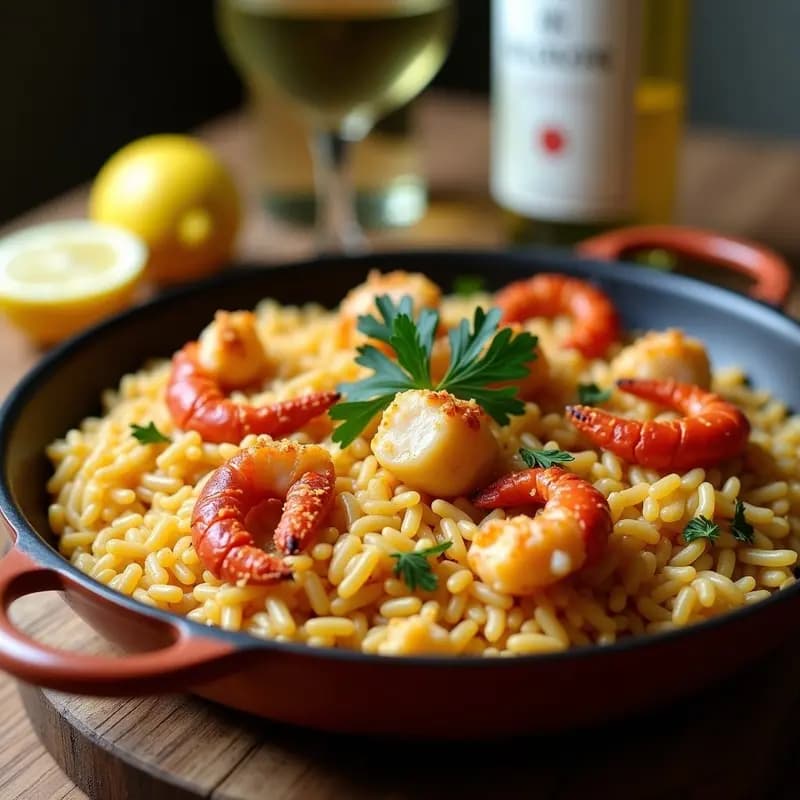 Arroz con Bogavante a la Catalana: Receta de Pesca risotto-style con Sofrito de Ajo y Ñora