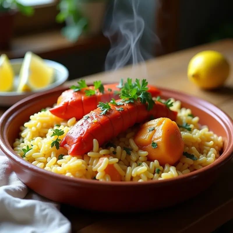 Arroz con Bogavante a la Gallega: Receta Costa y Marisma en 30 Minutos