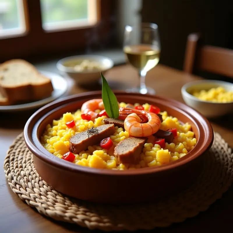 Arroz caldero con ñoras y conejo: Receta murciana de la huerta y el mar