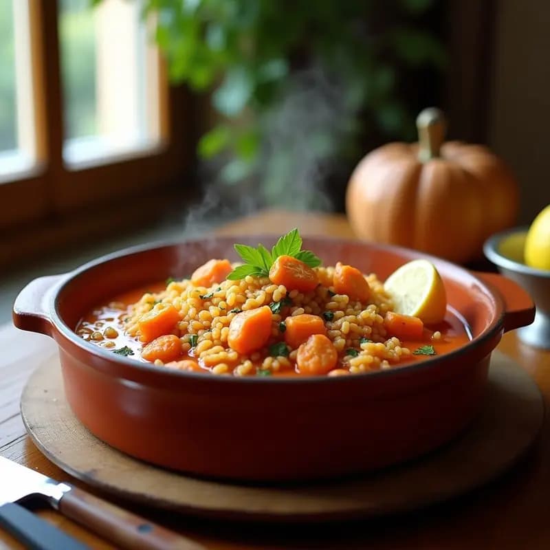Arroz Caldoso con Bogavante y Ñora: Receta de Marisco Española en Cazuela de Barro