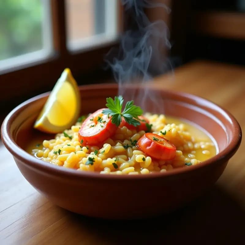 Arroz Caldoso con Bogavante: Receta de Pescadores Galileos en Olla Express