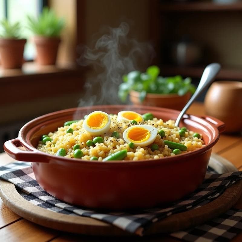 Arroz Caldoso con Menestra de Verduras: Receta Tradicional Española Fácil y Económica