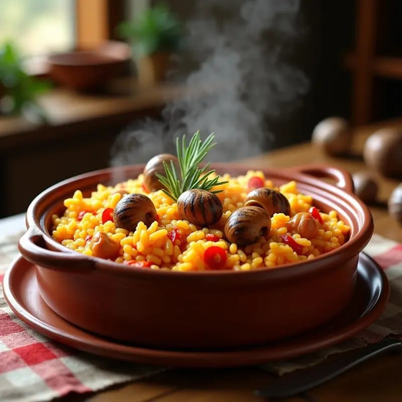 Arroz a la Caza con Conejo y Caracoles: Receta de la Abuela Murciana en 45 Minutos
