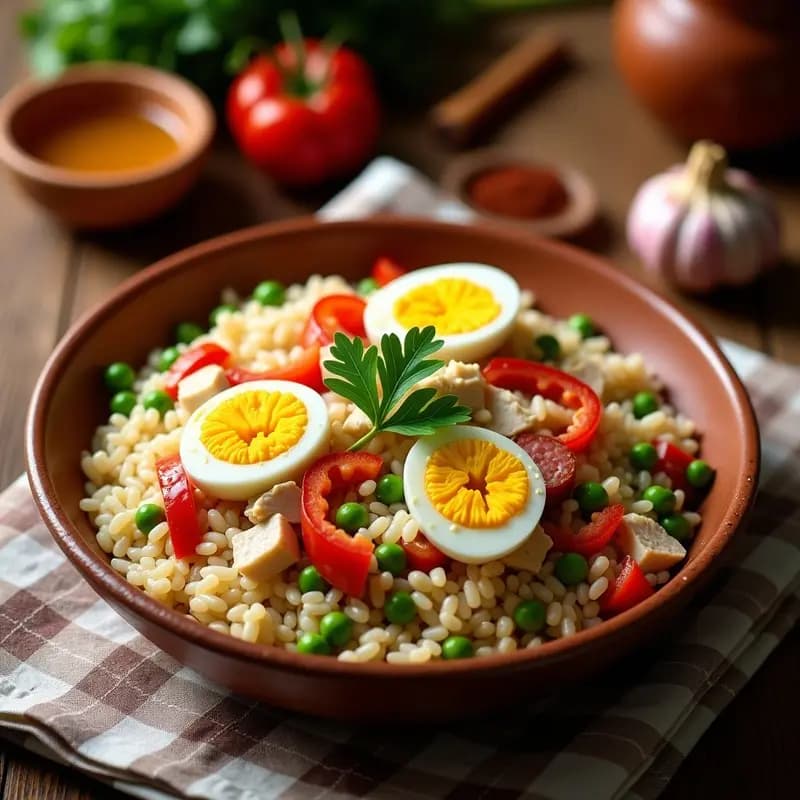 Arroz con Cosas: Receta de Aprovecho con Sobras de la Nevera