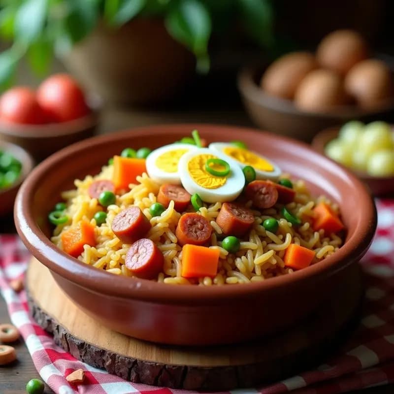 Arroz con Cosas: Receta de Aprovecho con Verduras y Carne