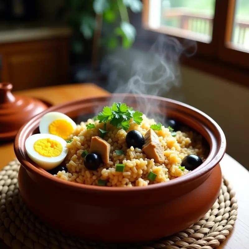 Arroz con Pollo y Aceitunas Negras: Receta Cubana Tradicional en una sola Olla