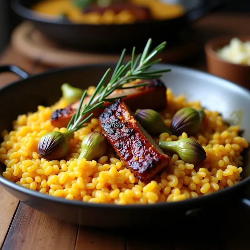Arroz con Costillas y Alcachofas: Receta Valenciana en Paellera
