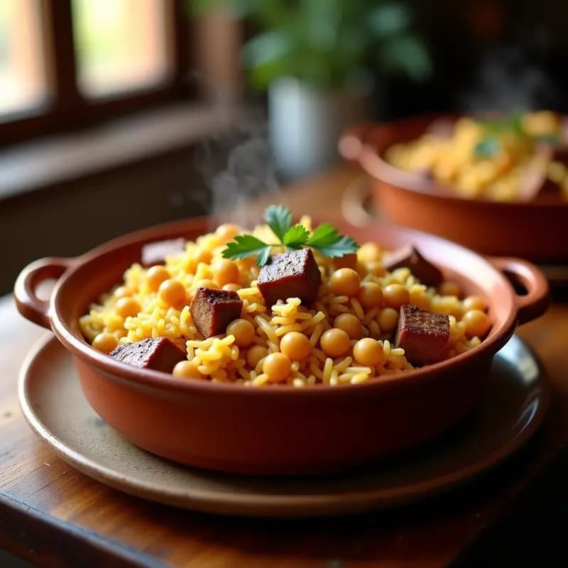 Arroz con Costillas y Garbanzos: Receta Andaluza de Cazuela en una Sola Olla