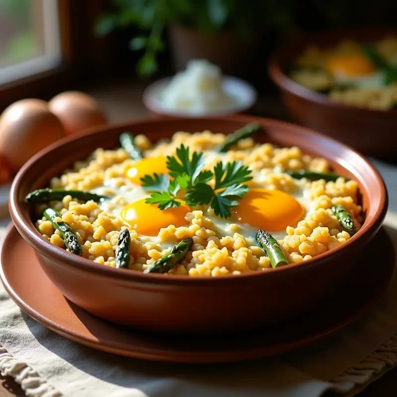 Arroz con Costra Ligero de Espárragos y Alcachofas: Versión Vegetariana del Clásico Murciano