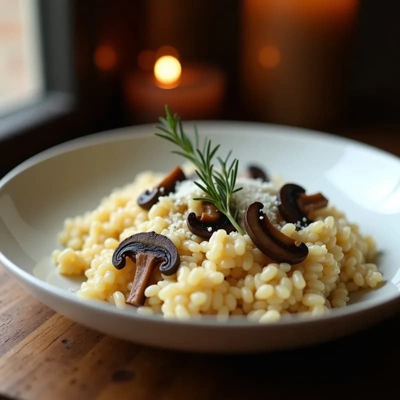 Arroz Cremoso con Champiñones y Trufa: Receta en Airfryer Sin Aceite