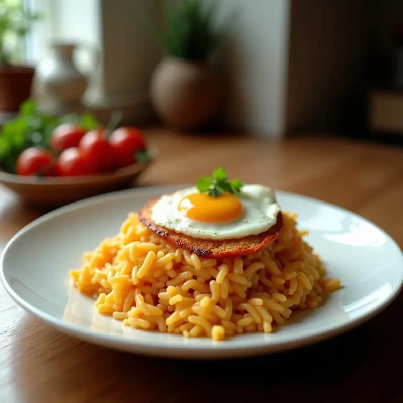 Arroz a la Cubana con Huevo Frito: Receta Infantil que Triunfa con Adultos