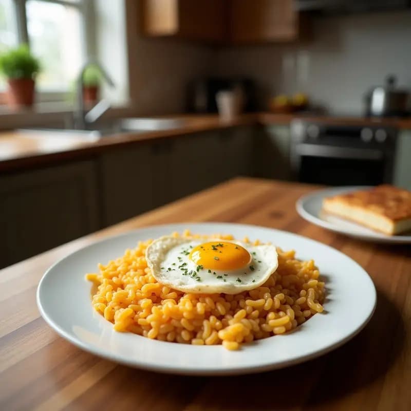 Arroz a la Cubana con Huevo Frito: Receta Tradicional y Rápida para Niños y Adultos