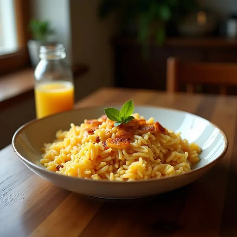 Arroz a la Cubana con Plátano Macho y Miel: Receta Tradicional en 20 Minutos y Alta en Energía