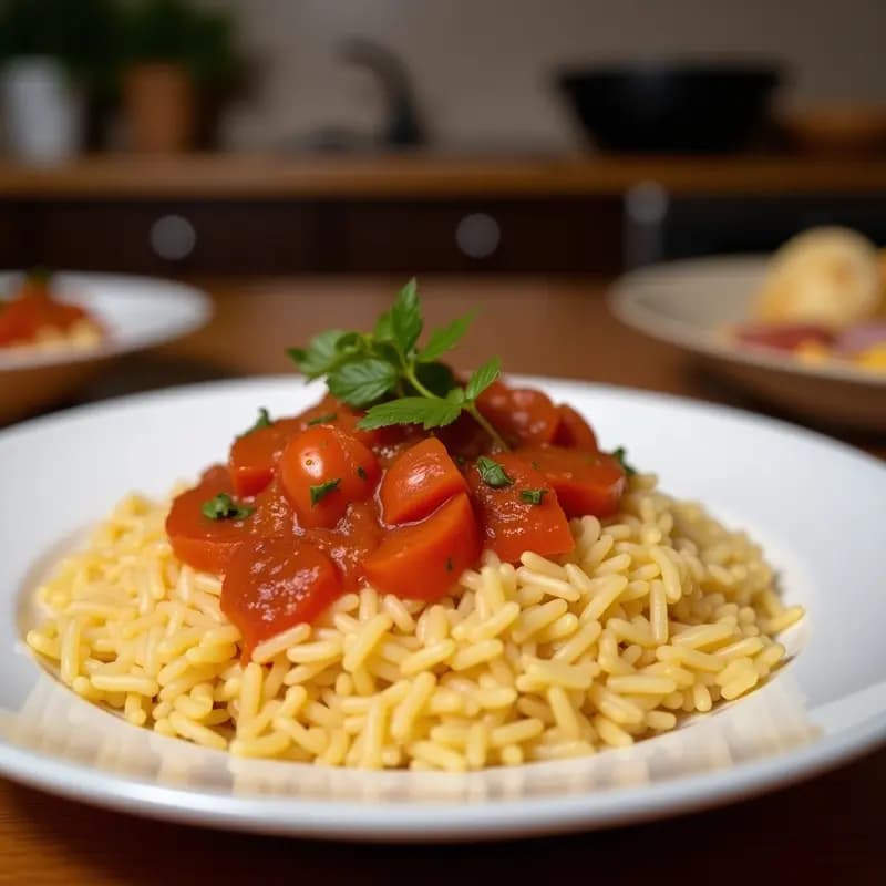 Arroz a la Cubana con Plátano Madagascar y Salsa de Tomate Casera: Receta de la Abuela en 20 Minutos