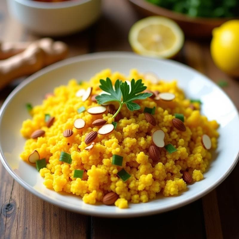 Arroz con Cúrcuma y Coliflor: Receta Vegana Keto y Sin Carbohidratos