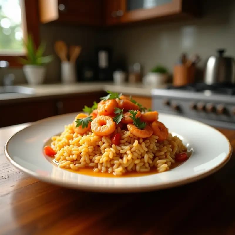AFC (Arroz Frito Cubano) con Camarones y Guisantes: Receta en 20 Minutos y Alta en Proteína