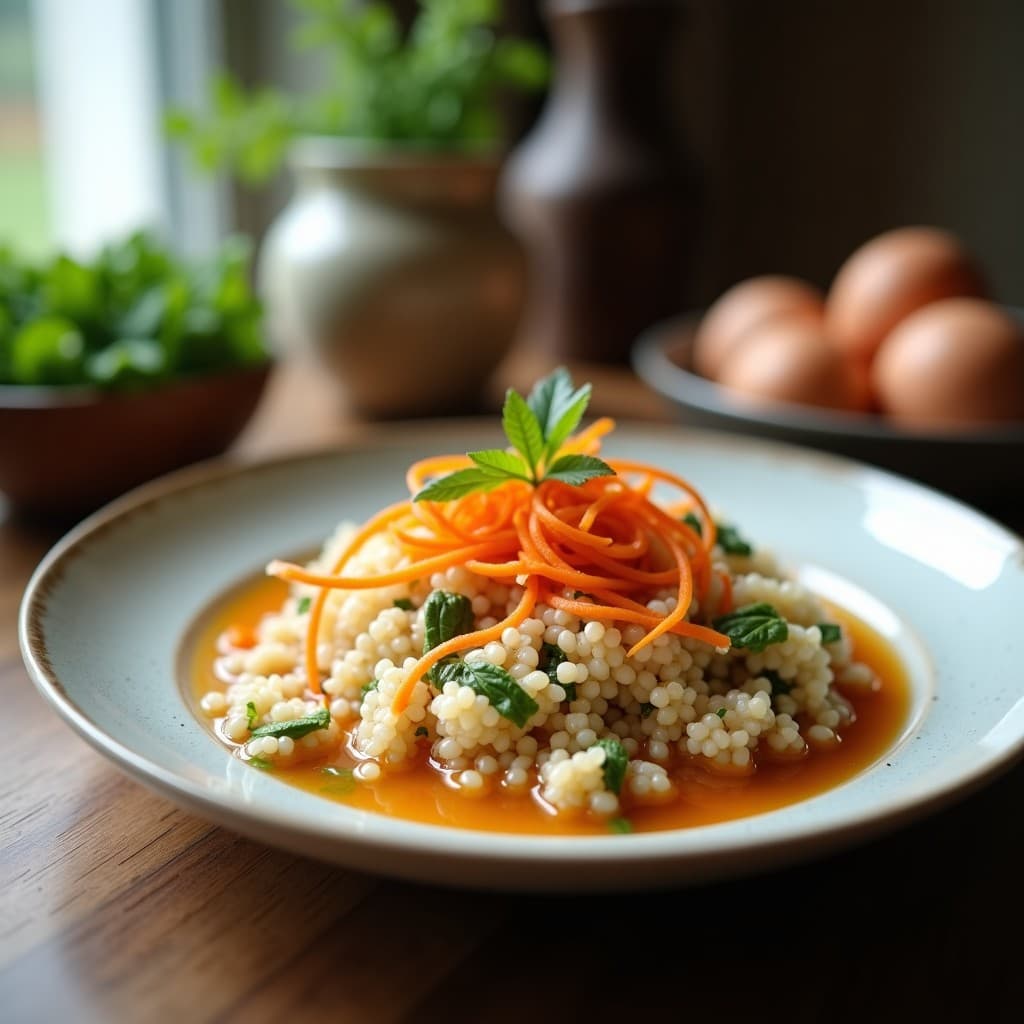 Arroz Frito de Quinoa con Verduras y Salsa Teriyaki: Receta Vegana Sin Gluten