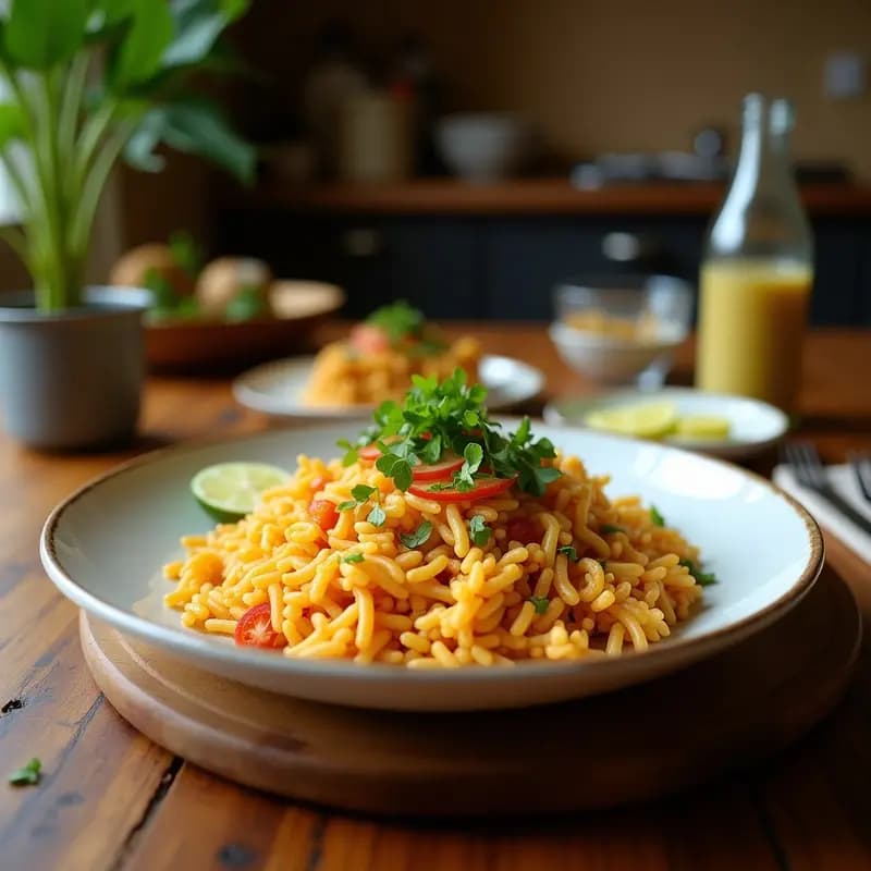 Arroz Frito Tailandés con Toque de Limón y Cacahuete: Receta Vegana y Rápida