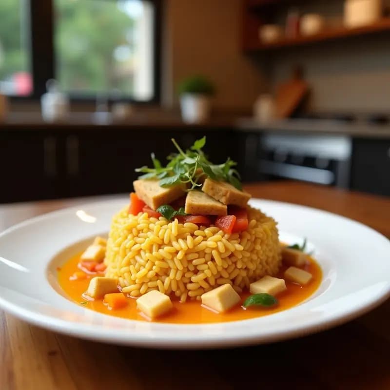 Arroz Frito Tailandés con Tofu y Piña: Receta Express en Wok con Salsa de Soja y Limón