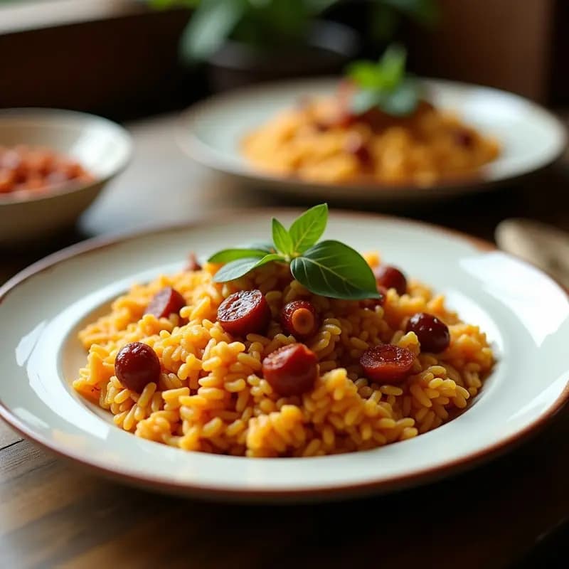 Arroz Con Gandules con Tocino Vegano: Receta Puertorriqueña en Olla Exprés