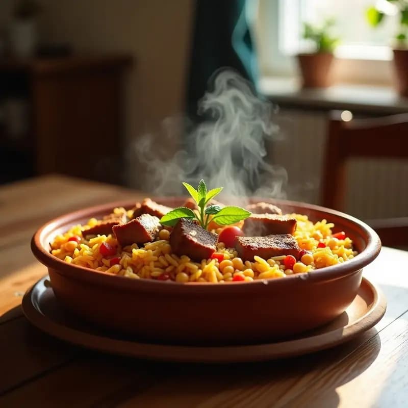 Arroz al Horno con Costillas y Garbanzos: Receta Valenciana de Invierno