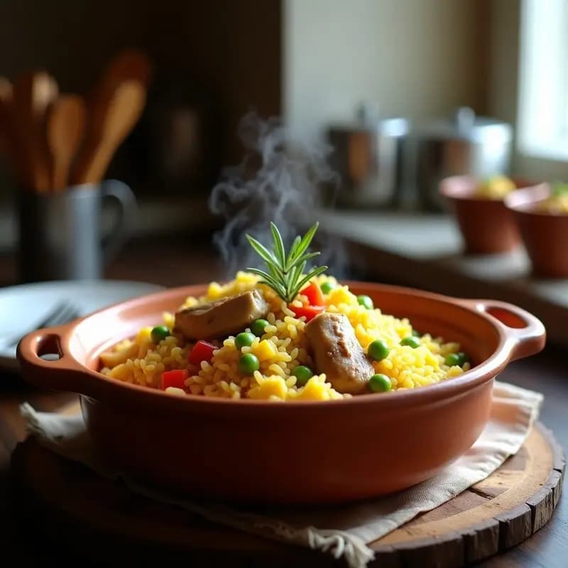 Arroz a la mallorquina con conejo y verduras: Receta de interior reconfortante y auténtica