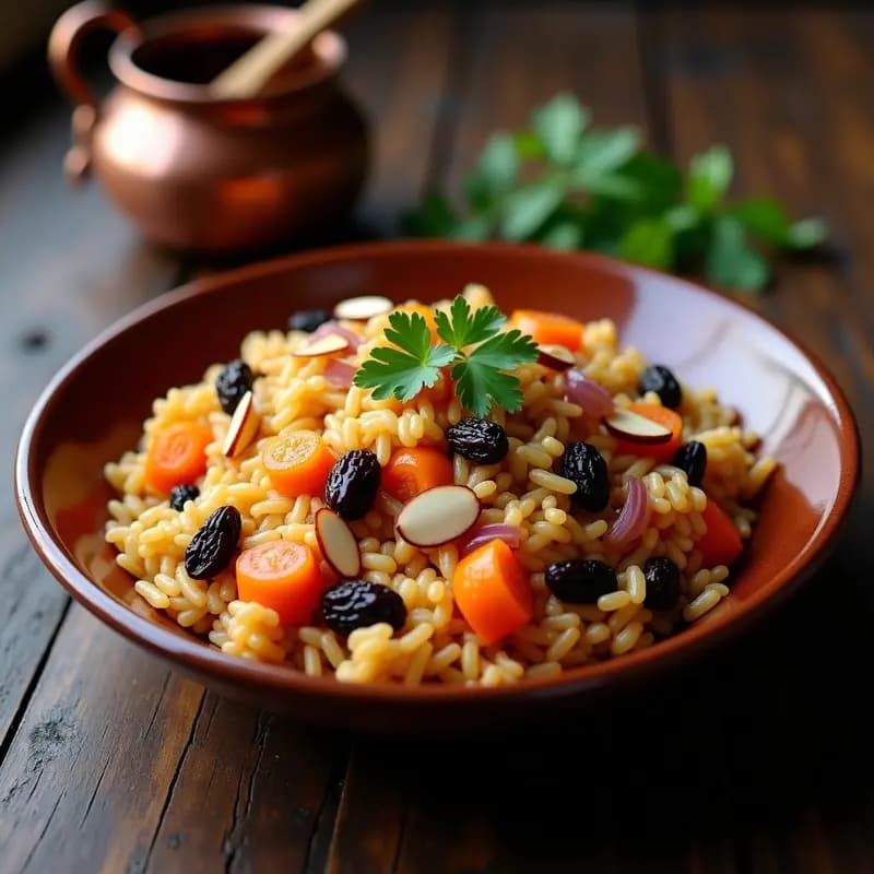 Arroz con Marchew y Pasas: Receta Polaca Dulce-Salada y Vegana