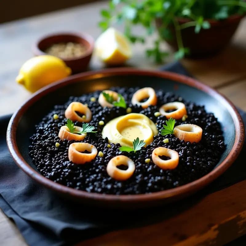 Arroz Negro con Aioli Trufado: Receta Gourmet de la Costa en 30 Minutos